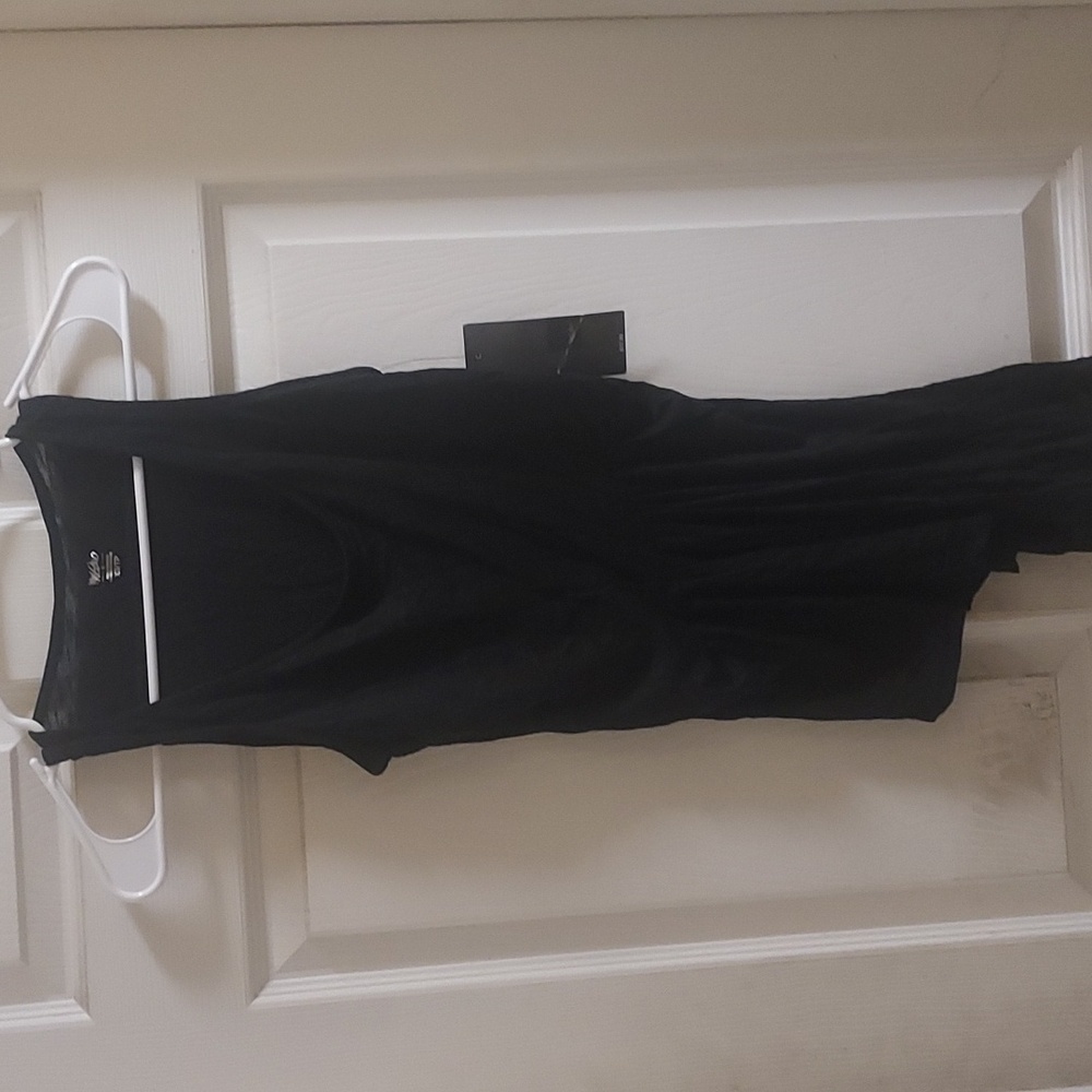 Black asymmetrical tank top